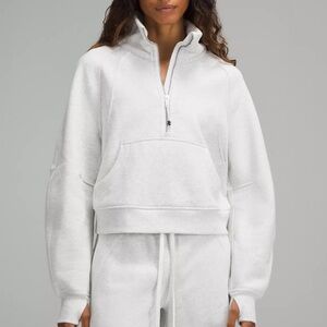 Lululemon Scuba Oversized Funnel-Neck Half Zip (Heather Light Grey)